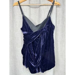 ROBERT RODRIGUEZ RUNWAY Leather Velvet Bustier Corset Top‎ US 2 Small 2000’s y2k